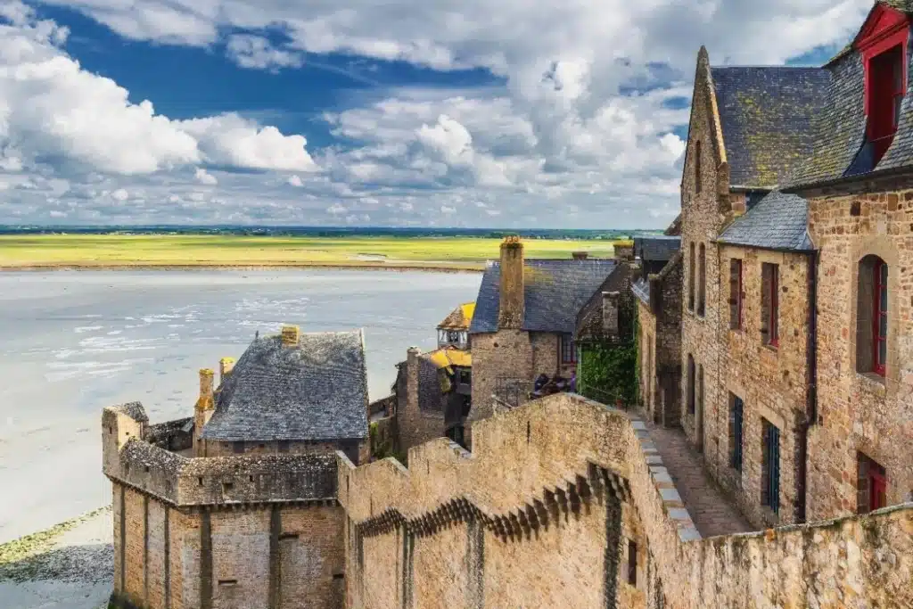 A view from Mont Saint Michel Abbey in Normandy.