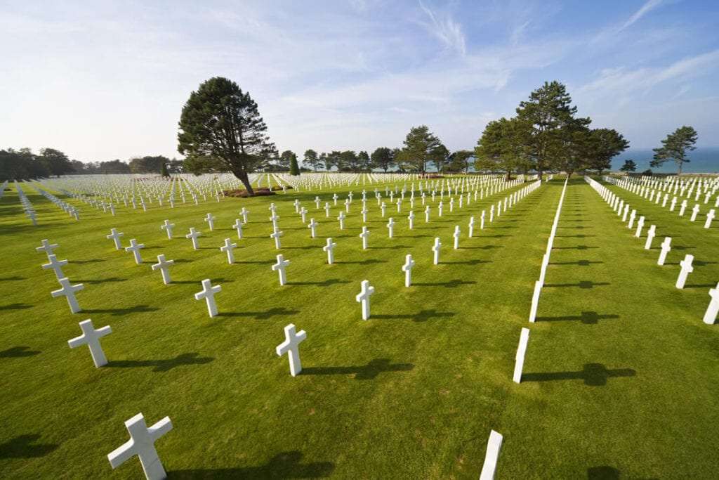 The Normandy coast at the D-Day beaches
